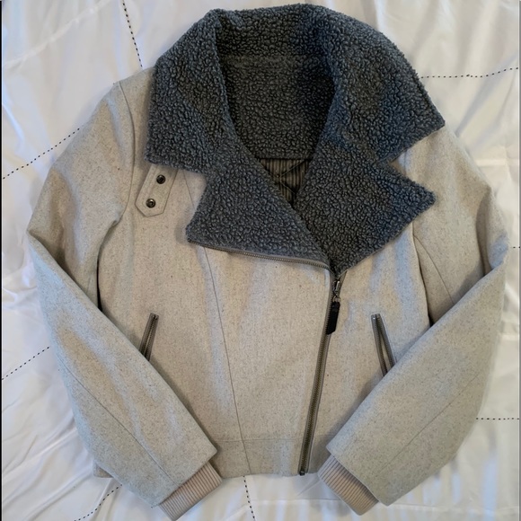 Anthropologie Cartonnier Sherpa Wool Blend Moto - Picture 10 of 10